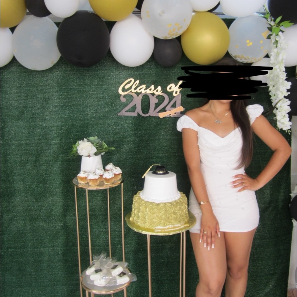 Short White Pearl Privy Dress